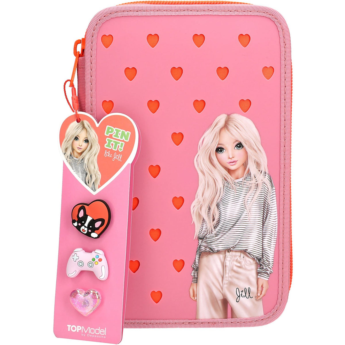 TOPModel Pin It Trippel Pencil Case With Silicone Charms