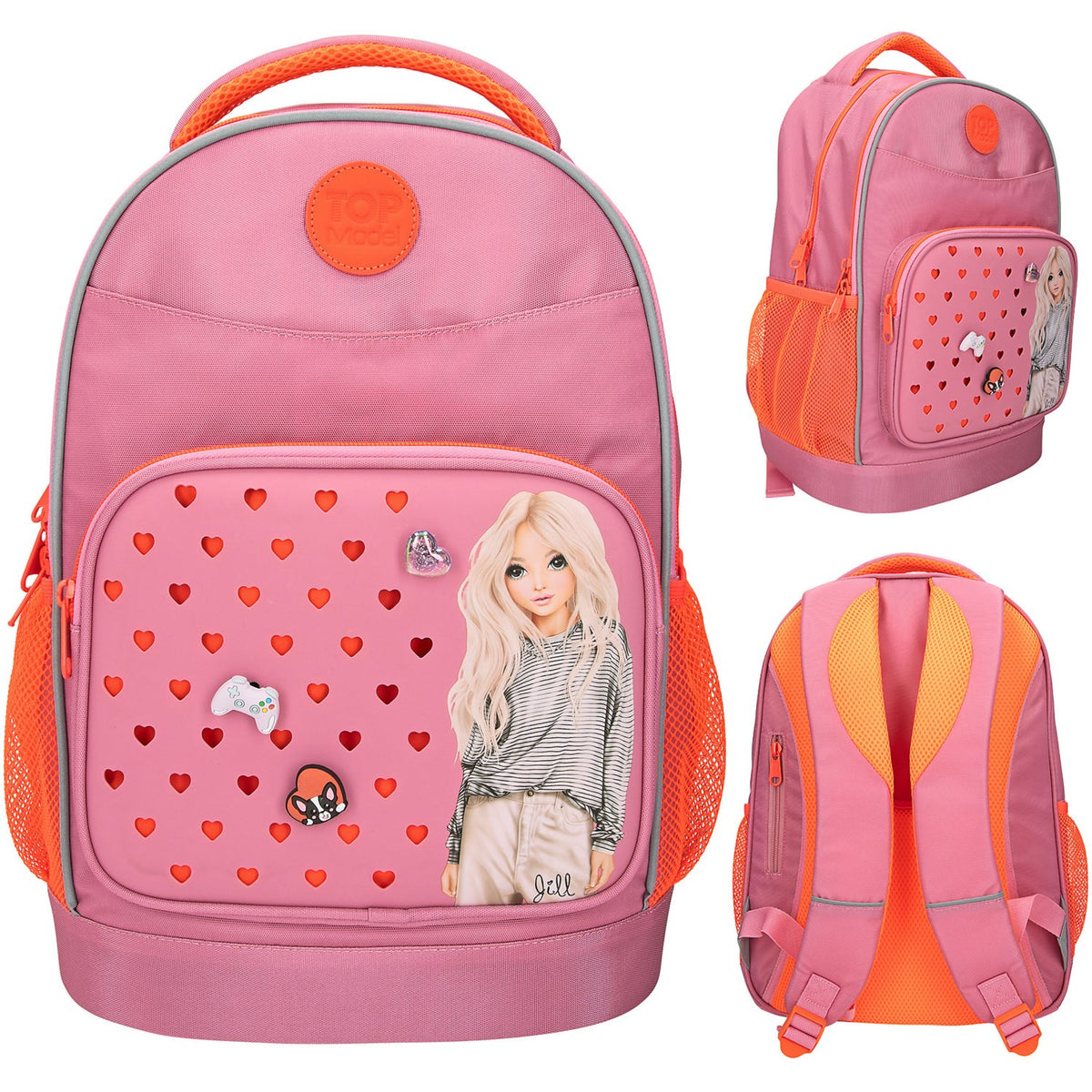 TOPModel Pin It Skolerygsæk With Silicone Charms