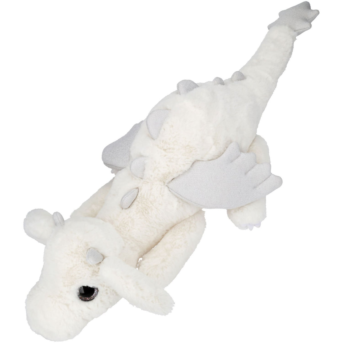 Dino World + Action White Snukis Drage Plush With Glitter Wings 65 Cm