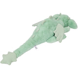 Dino World + Action Light Green Snukis Drage Plush With Gold Glitter Wings 65 Cm