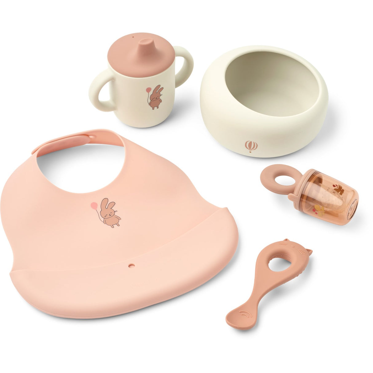 LIEWOOD Wild Child / Rosey Mileah Baby Mealtime Set