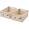 LIEWOOD Dino Roar / Sandy Weston Printed Storage Box M 2-pack
