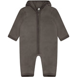Huttelihut Brown Melange Pram Suit Ears Cotton Fleece