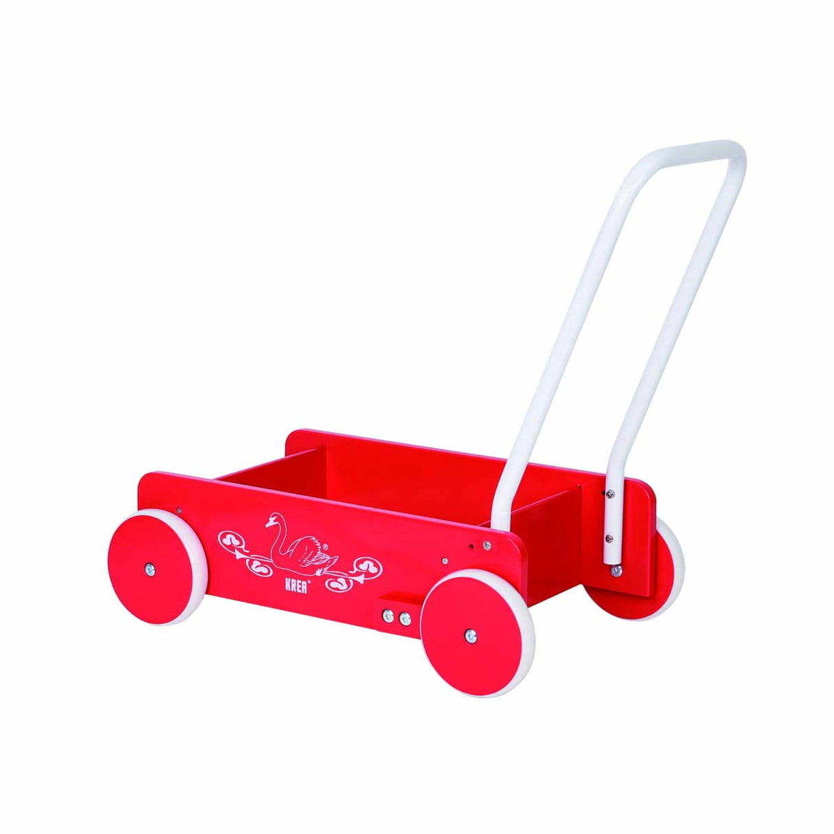 KREA® Klassisk Rød Gåvogn In Wood