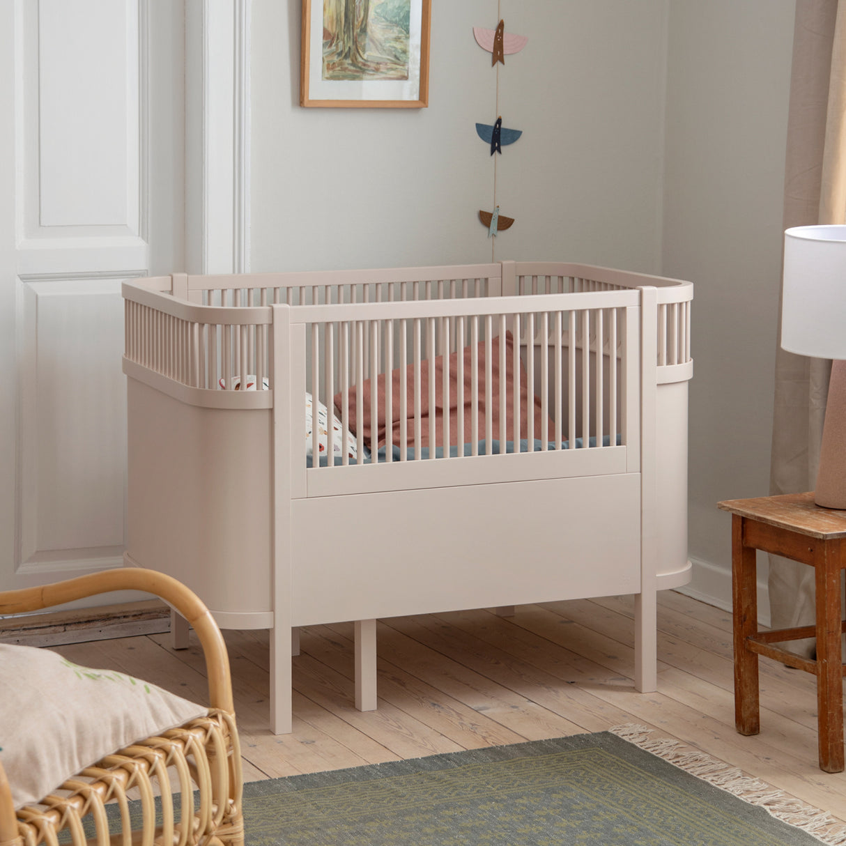 Sebra Bed Baby & Junior Birchbark Rose