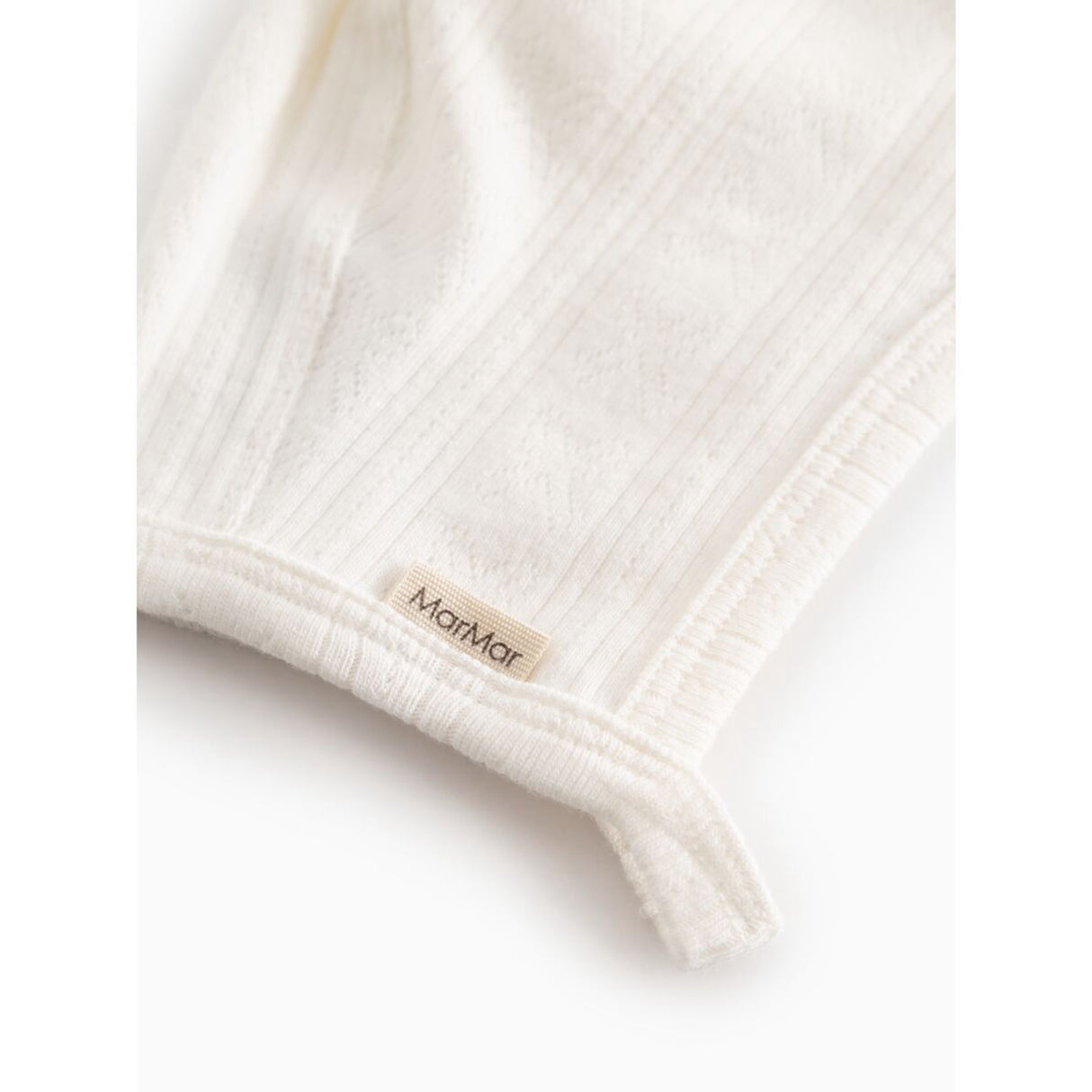 MarMar Modal Pointelle Gentle White Hoody Helmet