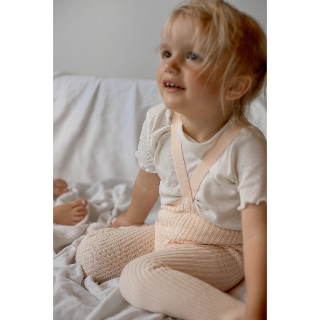 Silly Silas Hippy Footed Tights With Braces Silky Peach