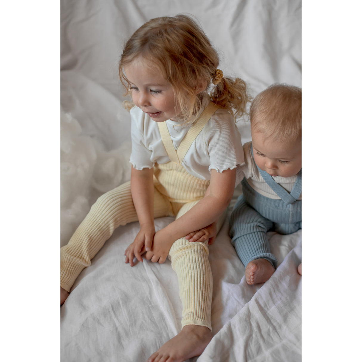 Silly Silas Hippy Footless Tights With Braces Lemon Icing