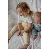 Silly Silas Hippy Footless Tights With Braces Lemon Icing