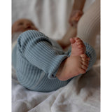 Silly Silas Hippy Footless Tights With Braces Misty Blue