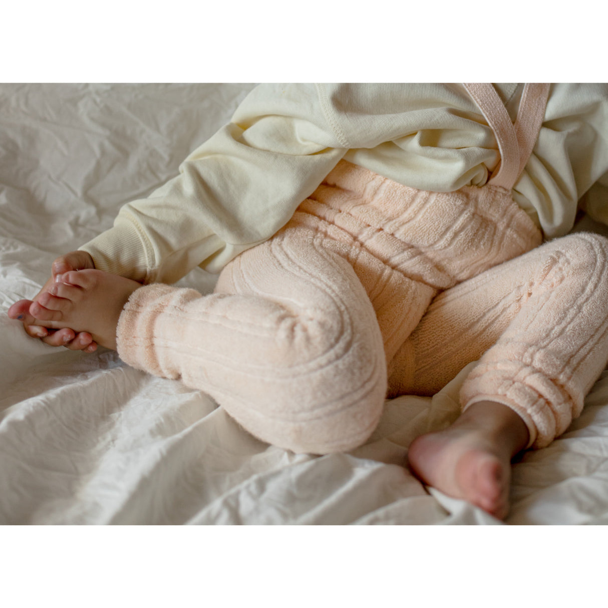 Silly Silas Granny Teddy Footless Tights With Braces Silky Peach