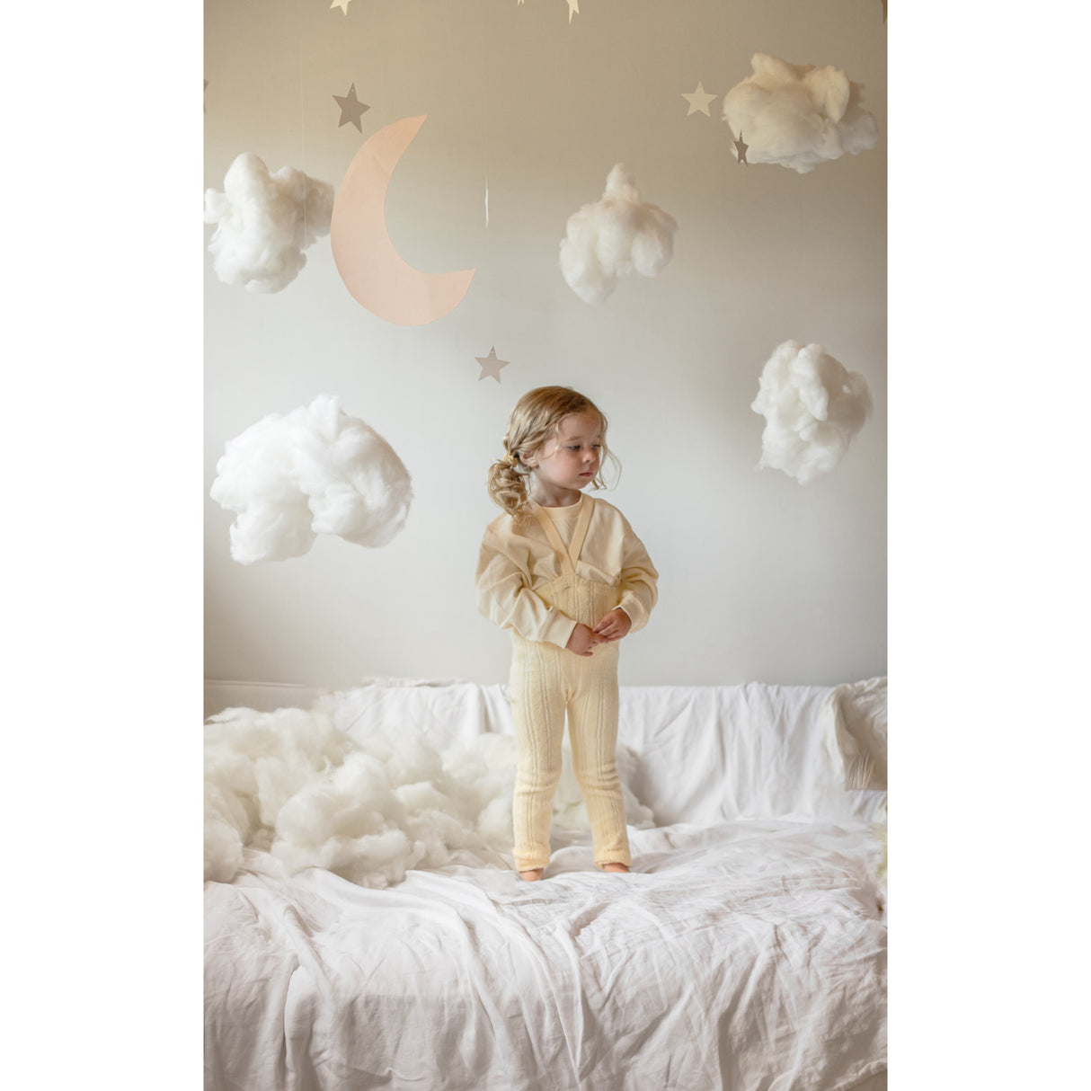 Silly Silas Granny Teddy Footless Tights With Braces Lemon Icing