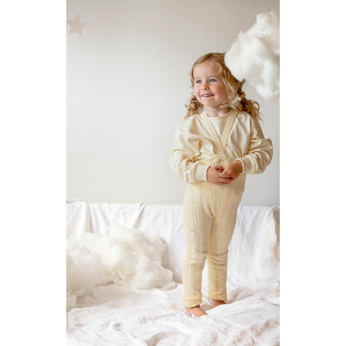 Silly Silas Granny Teddy Footless Tights With Braces Lemon Icing