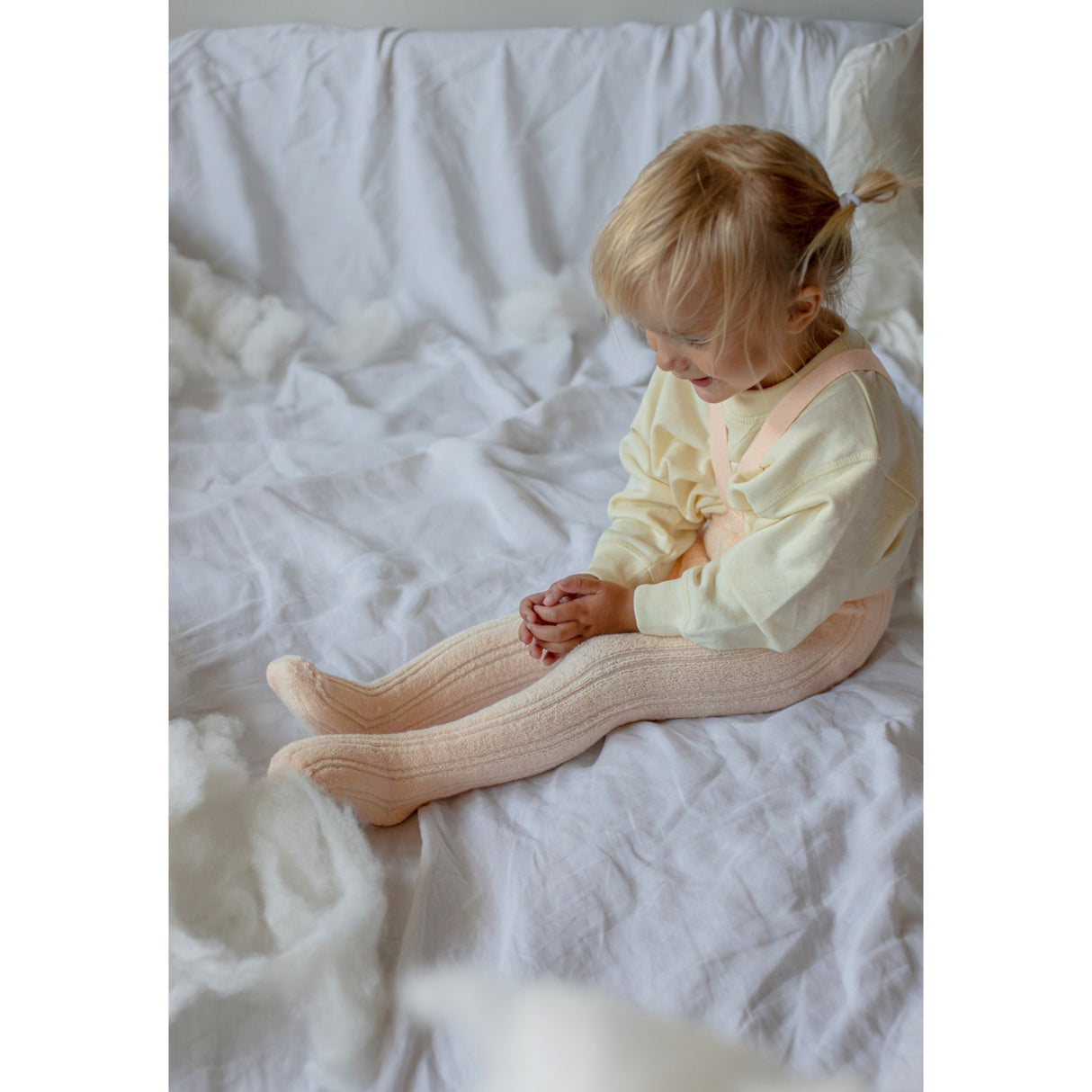 Silly Silas Granny Teddy Tights With Braces Silky Peach