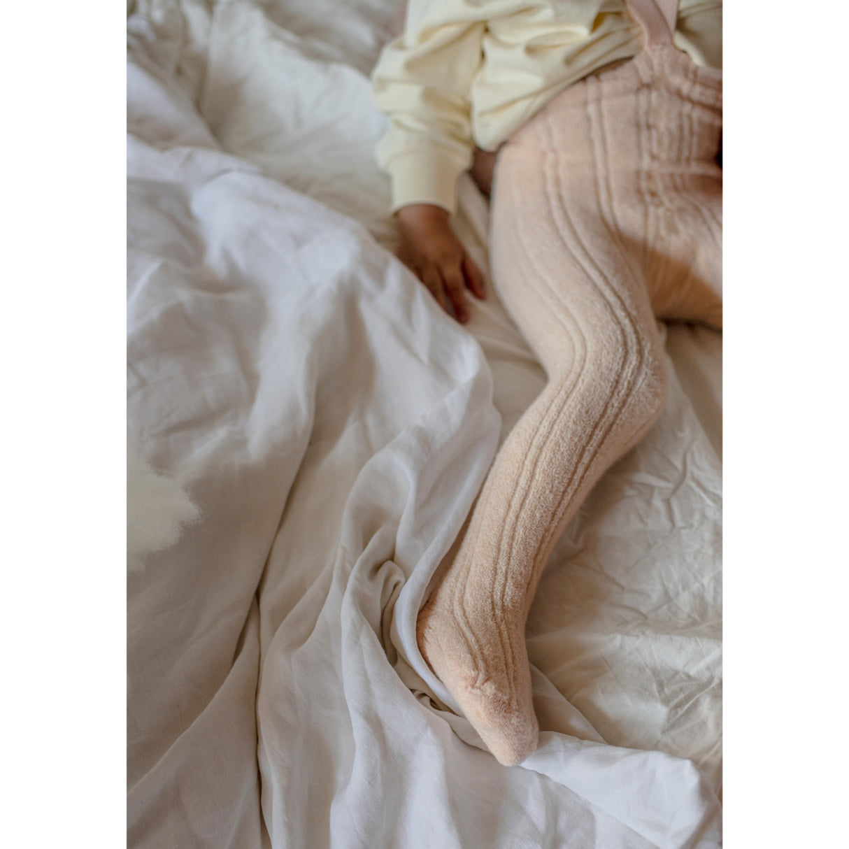 Silly Silas Granny Teddy Tights With Braces Silky Peach