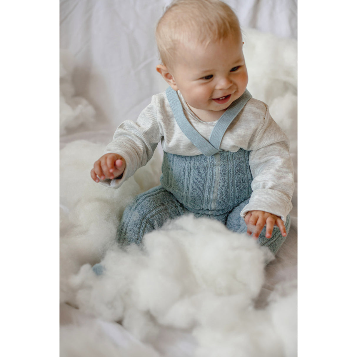 Silly Silas Granny Teddy Tights With Braces Misty Blue