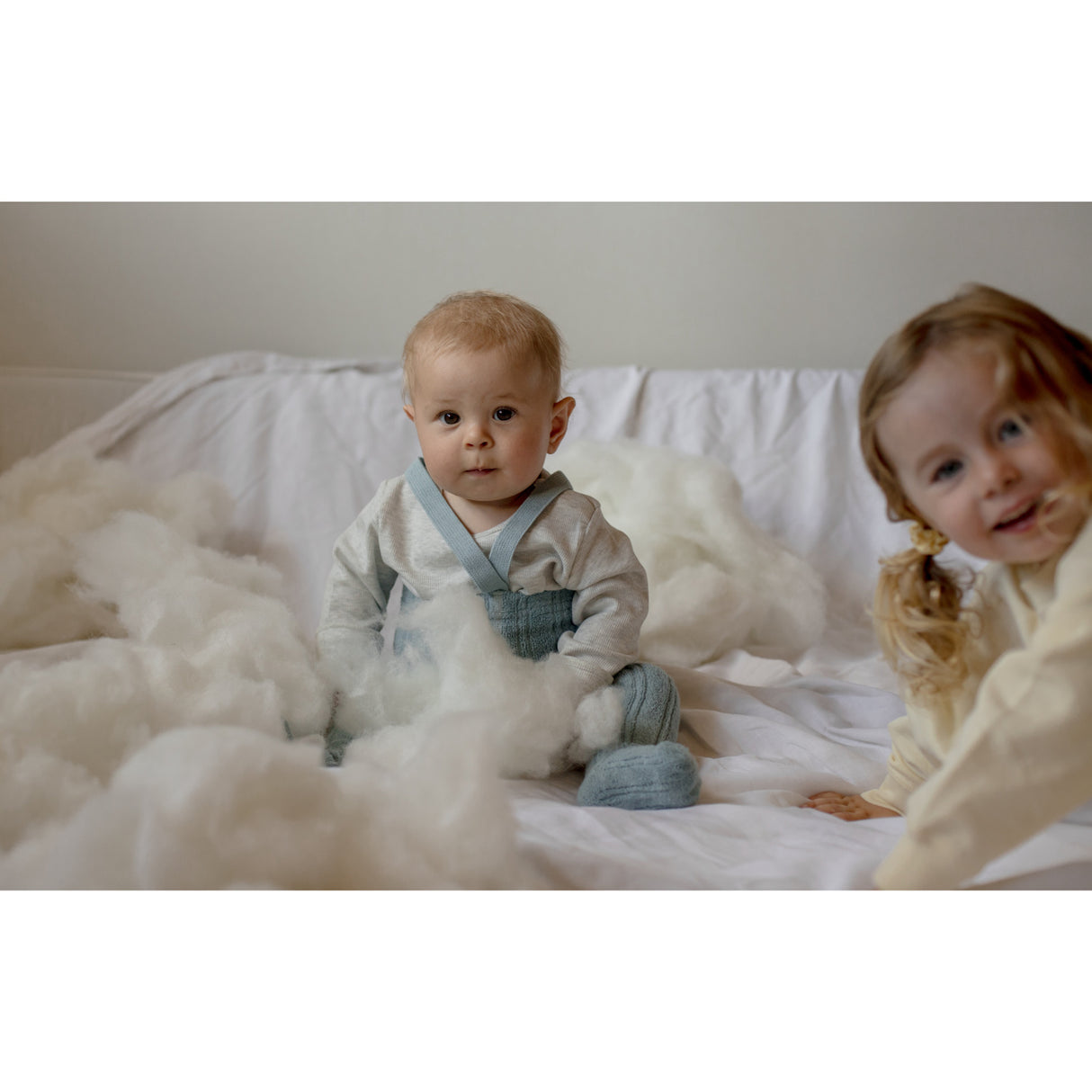 Silly Silas Granny Teddy Tights With Braces Misty Blue