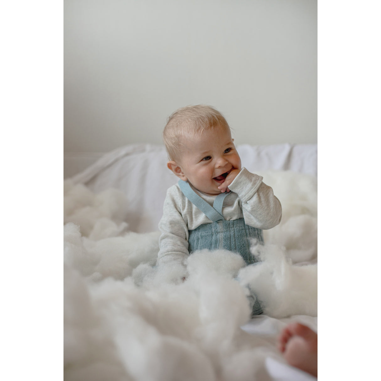 Silly Silas Granny Teddy Tights With Braces Misty Blue