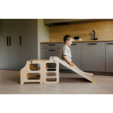 Duck Woodworks Natural Foldable EC Kitchen Tower With Slide Set