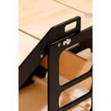 Duck Woodworks Black Foldable EC Kitchen Tower With Slide Set