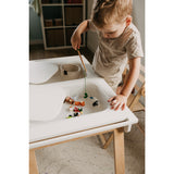 Duck Woodworks White Sensory Table With 2 Boxes Included