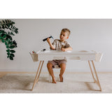 Duck Woodworks White Sensory Table With 2 Boxes Included