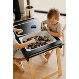 Duck Woodworks Black Sensory Table With 2 Boxes Included