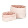 Cam Cam Copenhagen Classic Stripes Rose Quilted Storage Basket 2-Pack