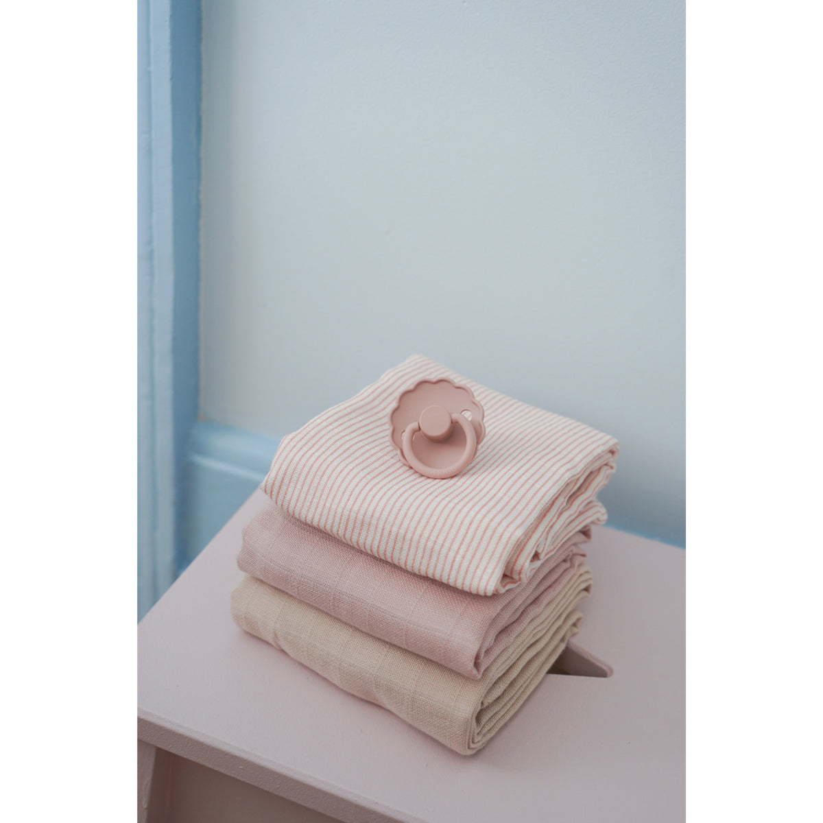Cam Cam Copenhagen Classic Stripes Rose Muslin Cloth 3-Pack