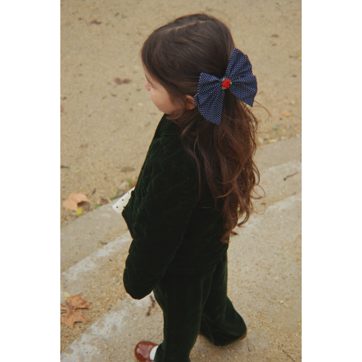 Konges Sløjd Dot Nuit Rose Rouge Bow Hair Clip