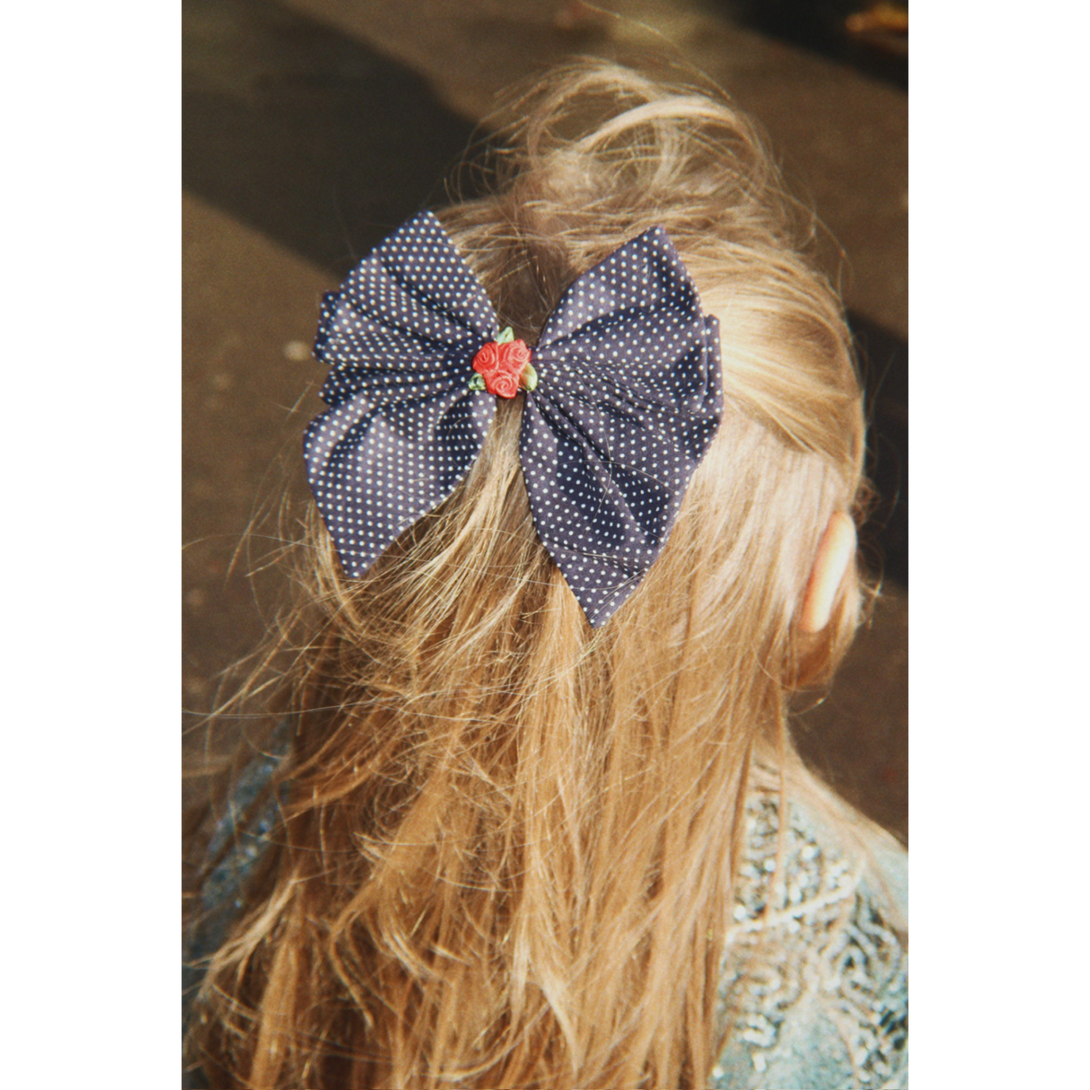 Konges Sløjd Dot Nuit Rose Rouge Bow Hair Clip