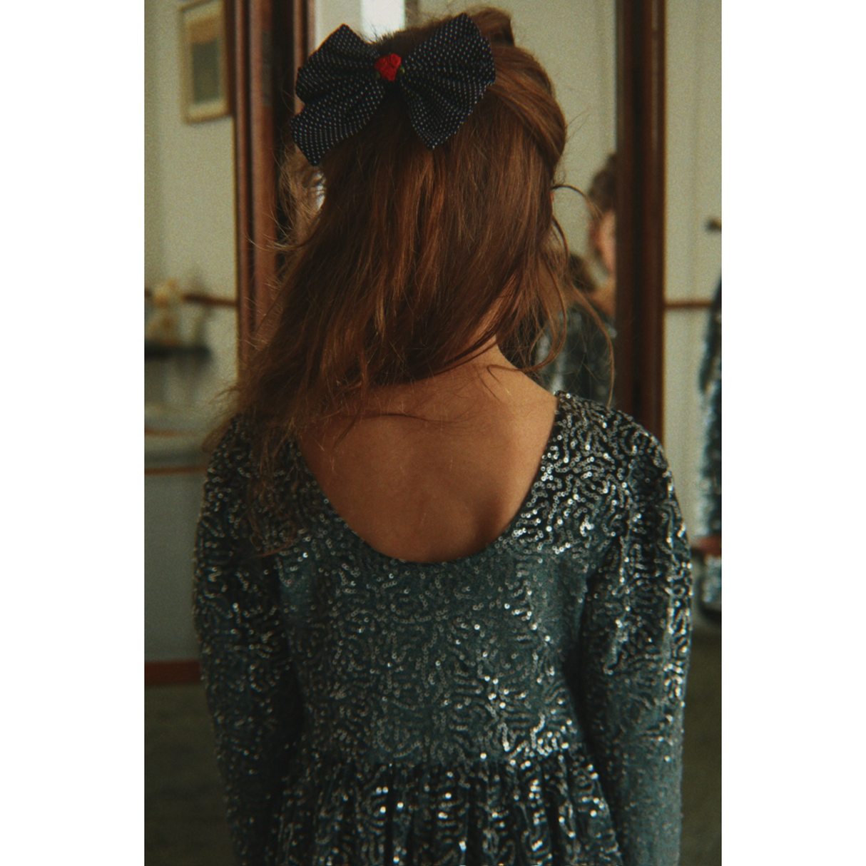 Konges Sløjd Dot Nuit Rose Rouge Bow Hair Clip