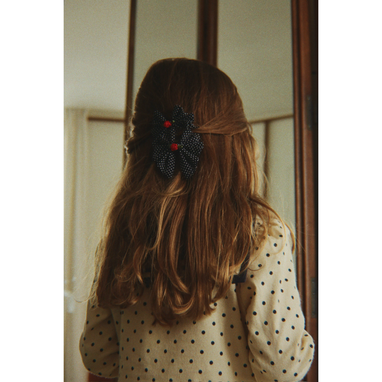 Konges Sløjd Dot Nuit 2 Pack Rose Rouge Bow Hair Clip