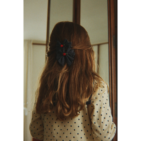 Konges Sløjd Dot Nuit 2 Pack Rose Rouge Bow Hair Clip