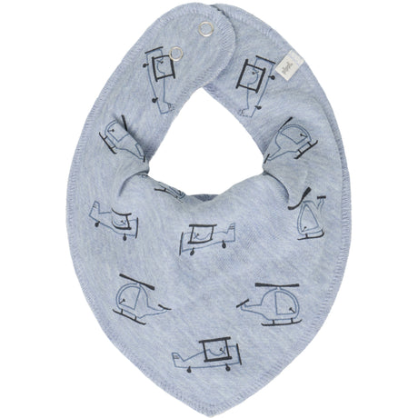 Pippi Blue Fog Bandana Bib Boy -Aop (3-Pack)
