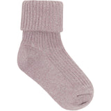 Minymo Elderberry Baby Rib Socks W.Glit (2-Pack)