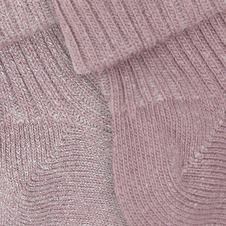 Minymo Elderberry Baby Rib Socks W.Glit (2-Pack)
