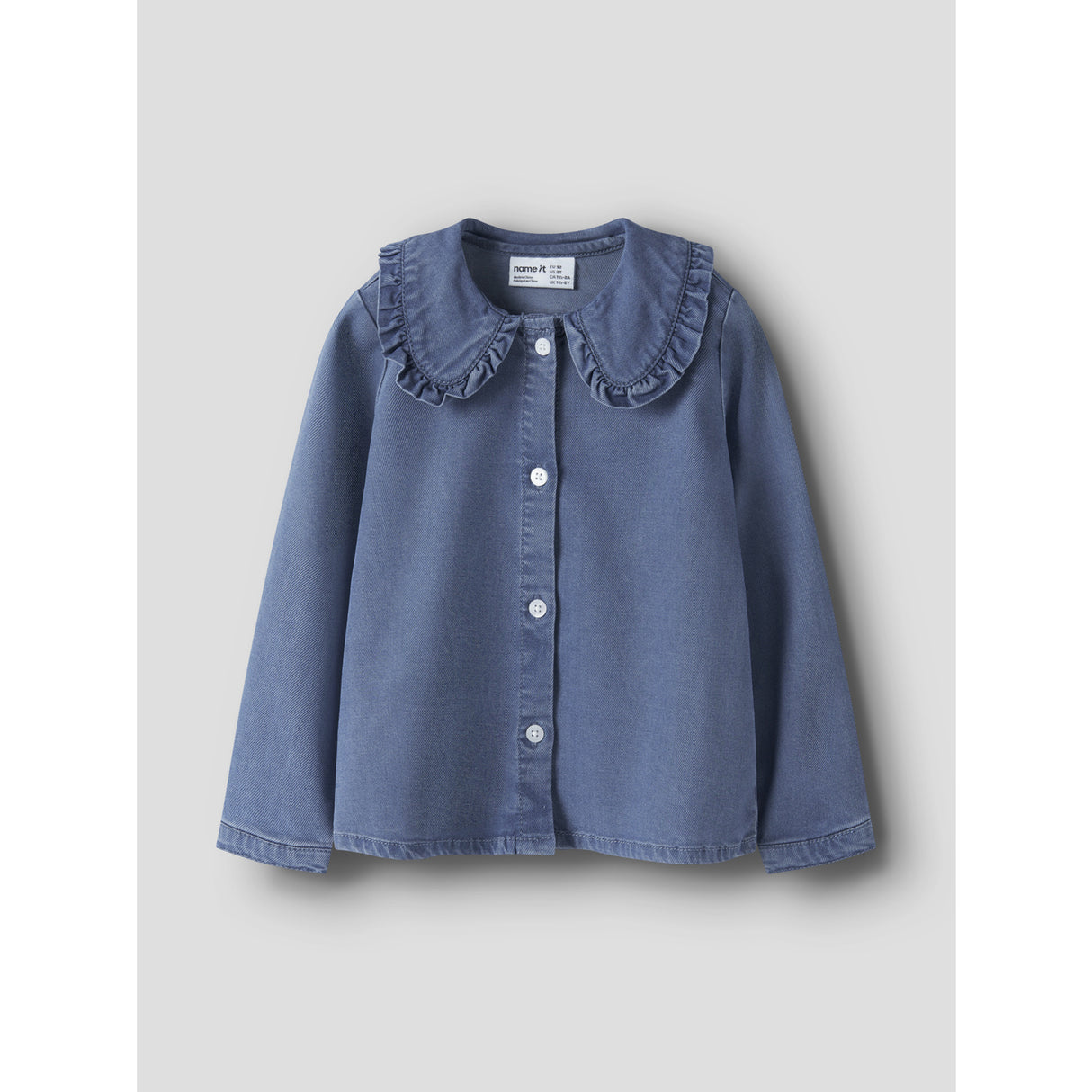 Name It Medium Blue Denim Nmfluna Ls Dnm Shirt 4468-Yb
