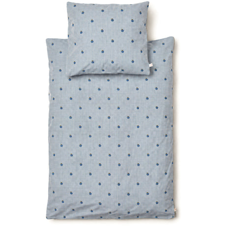 Flöss Light Blue Apple Gingham Ellis Duvet + Pillow Baby