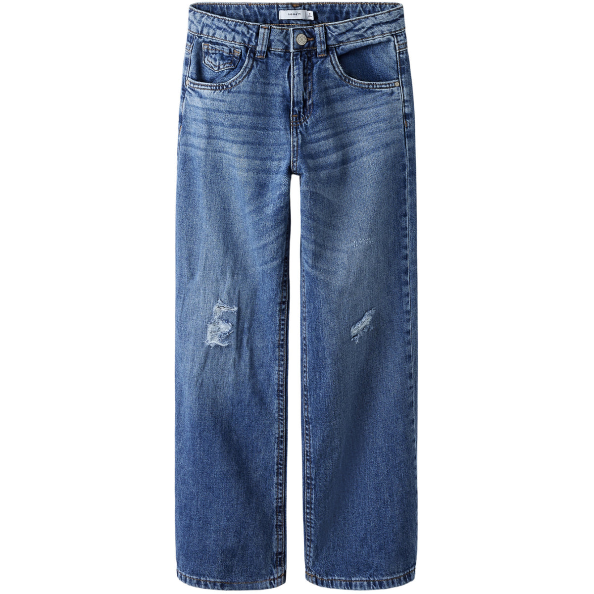 Name It Dark Blue Denim Rose High Waisted Wide Jeans Noos