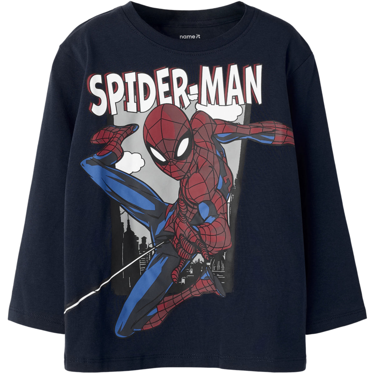 Name It Navy Blazer Nmmjuice Spider Nreg Ls Top Noos Mar