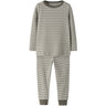 Name It Dusty Olive Y/D Dusty Olive / Jet Stream Nmnnightset Stripe Rib Noos