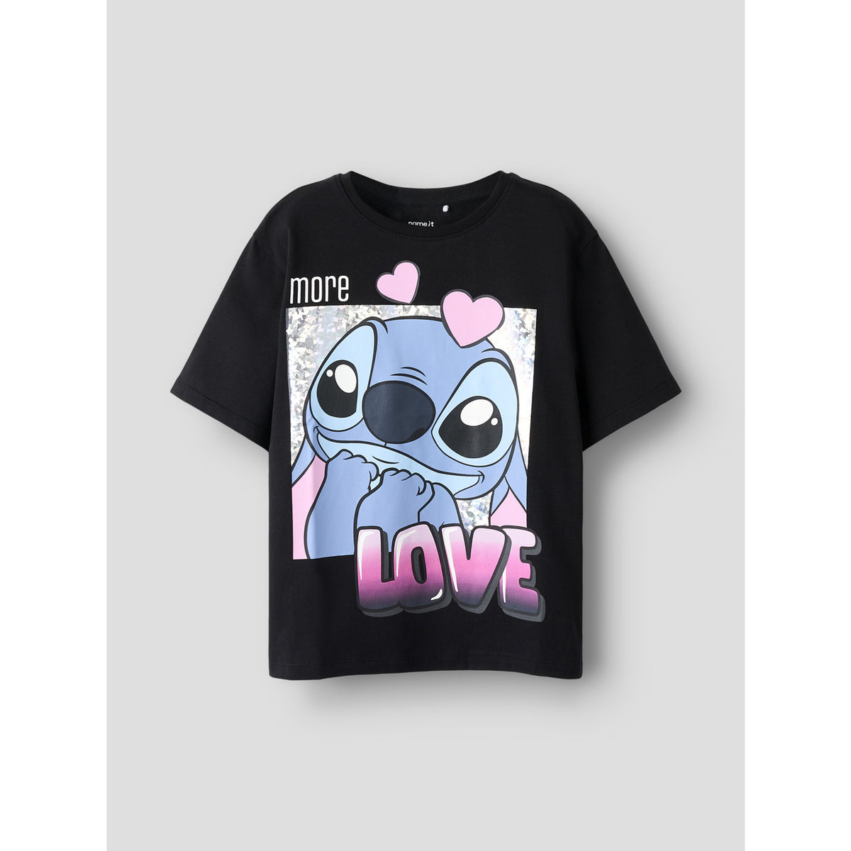 Name It Black Nkffora Stitch Ss Nreg Top Box Noos Wdi