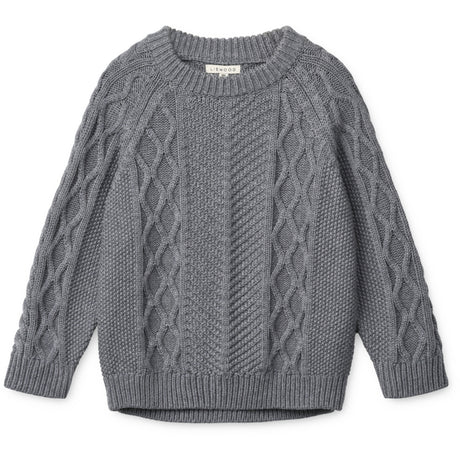 LIEWOOD Grey Melange Ari Cotton Knit Jumper