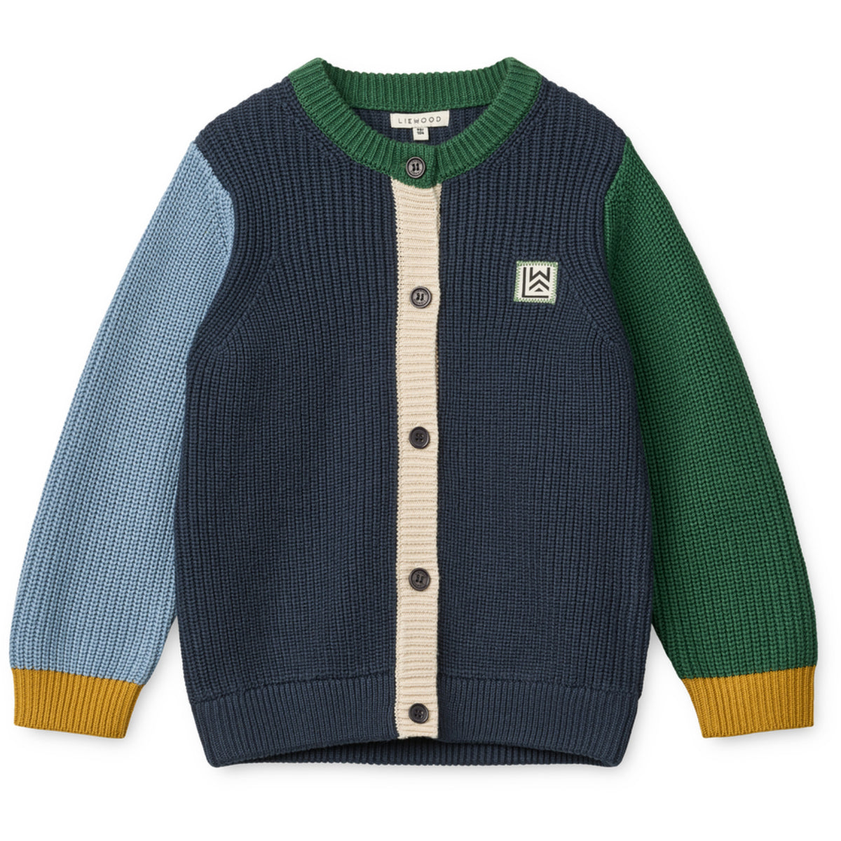 LIEWOOD Classic Navy Multi Mix Thea Cotton Knit Cardigan