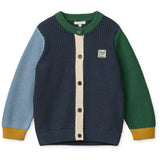 LIEWOOD Classic Navy Multi Mix Thea Cotton Knit Cardigan