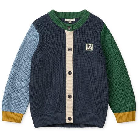 LIEWOOD Classic Navy Multi Mix Thea Cotton Knit Cardigan