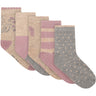 Minymo Elderberry Socks W. Pattern (5-Pack)