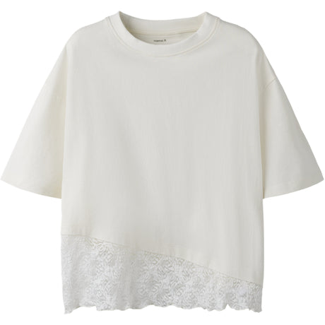 Name It Cloud Dancer Nkfroella Ss Nreg Top