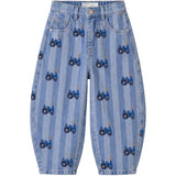 Name It Medium Blue Denim Tractor Nmmben Barrel Jeans 6699-Qn